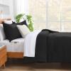 imageAndency King Size Comforter Set  7 Pieces Bed in a Bag King Bedding Comforter Sets Oatmeal Winter Solid Soft Lightweight Comforter with Fitted Sheets Flat Sheets Pillowcases ampamp Shams10  Black