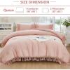 imageAndency King Size Comforter Set Beige 3 Pieces Boho Tassel Lightweight Soft Bedding Comforter Sets for King Bed All Season Fluffy Bed Set 104x90In Comforter ampamp 2 PillowcasesPink