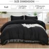 imageAndency King Size Comforter Set Beige 3 Pieces Boho Tassel Lightweight Soft Bedding Comforter Sets for King Bed All Season Fluffy Bed Set 104x90In Comforter ampamp 2 PillowcasesBlack