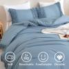 imageAndency King Size Comforter Set Beige 3 Pieces Boho Tassel Lightweight Soft Bedding Comforter Sets for King Bed All Season Fluffy Bed Set 104x90In Comforter ampamp 2 PillowcasesGrayish Blue