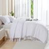 imageAndency King Size Comforter Set Beige 3 Pieces Boho Tassel Lightweight Soft Bedding Comforter Sets for King Bed All Season Fluffy Bed Set 104x90In Comforter ampamp 2 PillowcasesWhite