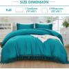 imageAndency King Size Comforter Set Beige 3 Pieces Boho Tassel Lightweight Soft Bedding Comforter Sets for King Bed All Season Fluffy Bed Set 104x90In Comforter ampamp 2 PillowcasesTurquoise
