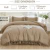 imageAndency King Size Comforter Set Beige 3 Pieces Boho Tassel Lightweight Soft Bedding Comforter Sets for King Bed All Season Fluffy Bed Set 104x90In Comforter ampamp 2 PillowcasesTaupe