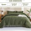 imageAndency King Size Comforter Set Beige 3 Pieces Boho Tassel Lightweight Soft Bedding Comforter Sets for King Bed All Season Fluffy Bed Set 104x90In Comforter ampamp 2 PillowcasesOlive Green