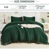 imageAndency King Size Comforter Set Beige 3 Pieces Boho Tassel Lightweight Soft Bedding Comforter Sets for King Bed All Season Fluffy Bed Set 104x90In Comforter ampamp 2 PillowcasesEmerald