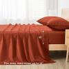 imageAndency King Size Sheets Set 4 Pieces Dark Olive Green Super Soft Sheets for King Size Bed Microfiber King Sheet Deep Pocket Up to 16quot Hotel Luxury Breathable ampamp Cooling Bed Sheet SetOrange
