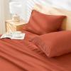 imageAndency King Size Sheets Set 4 Pieces Dark Olive Green Super Soft Sheets for King Size Bed Microfiber King Sheet Deep Pocket Up to 16quot Hotel Luxury Breathable ampamp Cooling Bed Sheet SetOrange