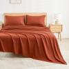 imageAndency King Size Sheets Set 4 Pieces Dark Olive Green Super Soft Sheets for King Size Bed Microfiber King Sheet Deep Pocket Up to 16quot Hotel Luxury Breathable ampamp Cooling Bed Sheet SetOrange