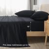 imageAndency King Size Sheets Set 4 Pieces Dark Olive Green Super Soft Sheets for King Size Bed Microfiber King Sheet Deep Pocket Up to 16quot Hotel Luxury Breathable ampamp Cooling Bed Sheet SetBlack