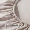 imageAndency King Size Sheets Set 4 Pieces Dark Olive Green Super Soft Sheets for King Size Bed Microfiber King Sheet Deep Pocket Up to 16quot Hotel Luxury Breathable ampamp Cooling Bed Sheet SetBeige