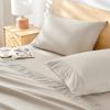 imageAndency King Size Sheets Set 4 Pieces Dark Olive Green Super Soft Sheets for King Size Bed Microfiber King Sheet Deep Pocket Up to 16quot Hotel Luxury Breathable ampamp Cooling Bed Sheet SetOatmeal