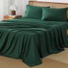 imageAndency King Size Sheets Set 4 Pieces Dark Olive Green Super Soft Sheets for King Size Bed Microfiber King Sheet Deep Pocket Up to 16quot Hotel Luxury Breathable ampamp Cooling Bed Sheet SetEmerald