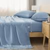 imageAndency King Size Sheets Set 4 Pieces Dark Olive Green Super Soft Sheets for King Size Bed Microfiber King Sheet Deep Pocket Up to 16quot Hotel Luxury Breathable ampamp Cooling Bed Sheet SetGrayish Blue