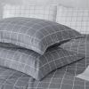imageAndency Navy Grid Comforter Set Full Size 79x90 Inch 3 Pieces1 Grid Comforter and 2 Pillowcases Summer Lightweight Microfiber Down Alternative Navy Comforter with White LinesGrey