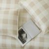 imageAndency Navy Grid Comforter Set Full Size 79x90 Inch 3 Pieces1 Grid Comforter and 2 Pillowcases Summer Lightweight Microfiber Down Alternative Navy Comforter with White LinesBeige