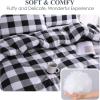 imageAndency Navy Grid Comforter Set Full Size 79x90 Inch 3 Pieces1 Grid Comforter and 2 Pillowcases Summer Lightweight Microfiber Down Alternative Navy Comforter with White LinesBlack  Grey  White