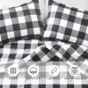 imageAndency Navy Grid Comforter Set Full Size 79x90 Inch 3 Pieces1 Grid Comforter and 2 Pillowcases Summer Lightweight Microfiber Down Alternative Navy Comforter with White LinesBlack  Grey  White