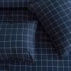 imageAndency Navy Grid Comforter Set Full Size 79x90 Inch 3 Pieces1 Grid Comforter and 2 Pillowcases Summer Lightweight Microfiber Down Alternative Navy Comforter with White LinesNavy