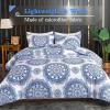 imageAndency Paisley Queen Size Comforter Set Navy  Medallion Damask Comforter Set 3 Pieces 90  90Inch Elegant Vintage Paisley Bed Set