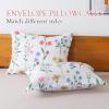 imageAndency Pink Floral Comforter Set Queen Size 90x90 Inch 3 Pieces Reversible Plant Flower Printed Bed in a Bag Lightweight Soft Microfiber Comforter Bedding Set with Corner Loops