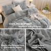 imageAndency Queen Comforter Set Black Fluffy Winter Faux Fur Warm Soft Plush Bedding Comforter Set 1 Velvet Comforter ampamp 2 Pillowcases Fuzzy Thick Heavy Puffy Comforters Bed Set07  Tiedyed Gray White