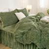 imageAndency Queen Comforter Set Black Fluffy Winter Faux Fur Warm Soft Plush Bedding Comforter Set 1 Velvet Comforter ampamp 2 Pillowcases Fuzzy Thick Heavy Puffy Comforters Bed Set06  Green