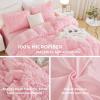 imageAndency Queen Comforter Set Black Fluffy Winter Faux Fur Warm Soft Plush Bedding Comforter Set 1 Velvet Comforter ampamp 2 Pillowcases Fuzzy Thick Heavy Puffy Comforters Bed Set04  Pink