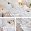 imageAndency Queen Comforter Set Black Fluffy Winter Faux Fur Warm Soft Plush Bedding Comforter Set 1 Velvet Comforter ampamp 2 Pillowcases Fuzzy Thick Heavy Puffy Comforters Bed Set03  White