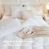 imageAndency Queen Comforter Set Black Fluffy Winter Faux Fur Warm Soft Plush Bedding Comforter Set 1 Velvet Comforter ampamp 2 Pillowcases Fuzzy Thick Heavy Puffy Comforters Bed Set03  White