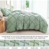 imageAndency Sage Green Tufted Queen Size Comforter Set 90x90 inches 3 Pieces  Boho Lightweight Soft Luxury Microfiber Comforter with 2 Pillowcases All Season Geometric Textured Bedding Set