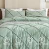 imageAndency Sage Green Tufted Queen Size Comforter Set 90x90 inches 3 Pieces  Boho Lightweight Soft Luxury Microfiber Comforter with 2 Pillowcases All Season Geometric Textured Bedding Set
