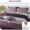 imageAndency Twin Comforter Set Black 2 Pieces Black White and Gray Patchwork Striped Comforter66x90 Inch Soft Microfiber Down Alternative Twin Comforter Bedding Sets with Corner LoopsPurple Gray