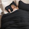 imageAndency Twin Comforter Set Burnt Orange 2 Pieces Terracotta Boho Tassel Kids Comforter Sets for Boys Girls Teens All Season Rust Soft Bed Set 66x90In Comforter ampamp 1 Pillowcase08  Black
