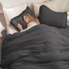 imageAndency Twin Comforter Set Burnt Orange 2 Pieces Terracotta Boho Tassel Kids Comforter Sets for Boys Girls Teens All Season Rust Soft Bed Set 66x90In Comforter ampamp 1 Pillowcase06  Dark Grey