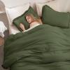 imageAndency Twin Comforter Set Burnt Orange 2 Pieces Terracotta Boho Tassel Kids Comforter Sets for Boys Girls Teens All Season Rust Soft Bed Set 66x90In Comforter ampamp 1 Pillowcase09  Olive Green