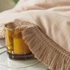 imageAndency Twin Comforter Set Burnt Orange 2 Pieces Terracotta Boho Tassel Kids Comforter Sets for Boys Girls Teens All Season Rust Soft Bed Set 66x90In Comforter ampamp 1 Pillowcase15  Taupe