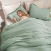 imageAndency Twin Comforter Set Burnt Orange 2 Pieces Terracotta Boho Tassel Kids Comforter Sets for Boys Girls Teens All Season Rust Soft Bed Set 66x90In Comforter ampamp 1 Pillowcase03  Sage Green