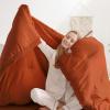 imageAndency Twin Comforter Set Burnt Orange 2 Pieces Terracotta Boho Tassel Kids Comforter Sets for Boys Girls Teens All Season Rust Soft Bed Set 66x90In Comforter ampamp 1 Pillowcase01  Burnt Orange