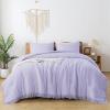 imageAndency Twin Comforter Set Burnt Orange 2 Pieces Terracotta Boho Tassel Kids Comforter Sets for Boys Girls Teens All Season Rust Soft Bed Set 66x90In Comforter ampamp 1 Pillowcase18  Lavender