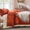 imageAndency Twin Comforter Set Burnt Orange 2 Pieces Terracotta Boho Tassel Kids Comforter Sets for Boys Girls Teens All Season Rust Soft Bed Set 66x90In Comforter ampamp 1 Pillowcase01  Burnt Orange