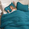 imageAndency Twin Comforter Set Burnt Orange 2 Pieces Terracotta Boho Tassel Kids Comforter Sets for Boys Girls Teens All Season Rust Soft Bed Set 66x90In Comforter ampamp 1 Pillowcase07  Turquoise