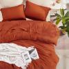 imageAndency Twin Comforter Set Burnt Orange 2 Pieces Terracotta Boho Tassel Kids Comforter Sets for Boys Girls Teens All Season Rust Soft Bed Set 66x90In Comforter ampamp 1 Pillowcase01  Burnt Orange