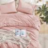 imageAndency Twin Comforter Set Burnt Orange 2 Pieces Terracotta Boho Tassel Kids Comforter Sets for Boys Girls Teens All Season Rust Soft Bed Set 66x90In Comforter ampamp 1 Pillowcase10  Blush Pink
