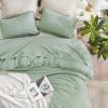 imageAndency Twin Comforter Set Burnt Orange 2 Pieces Terracotta Boho Tassel Kids Comforter Sets for Boys Girls Teens All Season Rust Soft Bed Set 66x90In Comforter ampamp 1 Pillowcase03  Sage Green