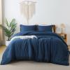 imageAndency Twin Comforter Set Burnt Orange 2 Pieces Terracotta Boho Tassel Kids Comforter Sets for Boys Girls Teens All Season Rust Soft Bed Set 66x90In Comforter ampamp 1 Pillowcase13  Navy Blue
