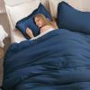 imageAndency Twin Comforter Set Burnt Orange 2 Pieces Terracotta Boho Tassel Kids Comforter Sets for Boys Girls Teens All Season Rust Soft Bed Set 66x90In Comforter ampamp 1 Pillowcase13  Navy Blue