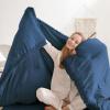 imageAndency Twin Comforter Set Burnt Orange 2 Pieces Terracotta Boho Tassel Kids Comforter Sets for Boys Girls Teens All Season Rust Soft Bed Set 66x90In Comforter ampamp 1 Pillowcase13  Navy Blue