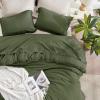 imageAndency Twin Comforter Set Burnt Orange 2 Pieces Terracotta Boho Tassel Kids Comforter Sets for Boys Girls Teens All Season Rust Soft Bed Set 66x90In Comforter ampamp 1 Pillowcase09  Olive Green