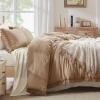 imageAndency Twin Comforter Set Burnt Orange 2 Pieces Terracotta Boho Tassel Kids Comforter Sets for Boys Girls Teens All Season Rust Soft Bed Set 66x90In Comforter ampamp 1 Pillowcase15  Taupe