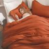 imageAndency Twin Comforter Set Burnt Orange 2 Pieces Terracotta Boho Tassel Kids Comforter Sets for Boys Girls Teens All Season Rust Soft Bed Set 66x90In Comforter ampamp 1 Pillowcase01  Burnt Orange